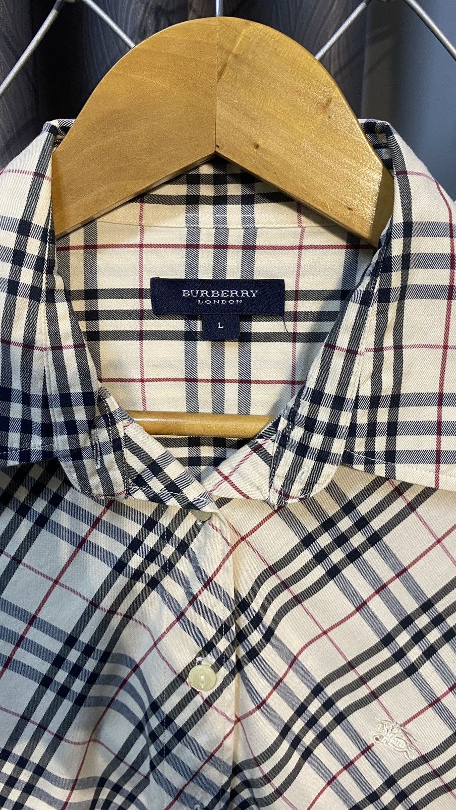 Burberry × Designer × Japanese Brand VINTAGE BURBERRY LONDON CHECKED BUTTON UP SHIRT LARGE Size L / US 10 / IT 46 - 6 Thumbnail