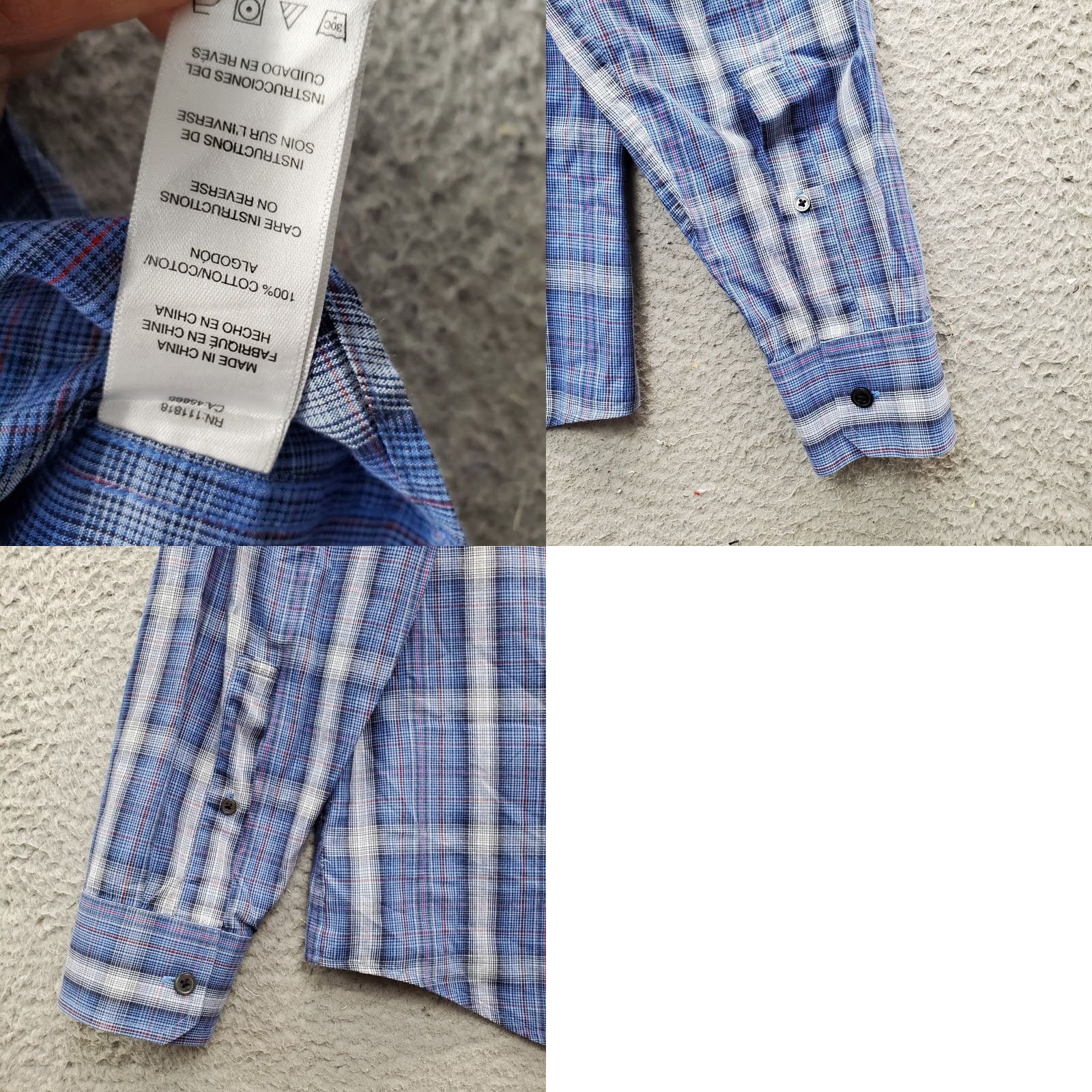 Michael Kors Michael Kors Shirt Men M Multi Plaid Chest Pockets Long Sleeve Button Down Size US M / EU 48-50 / 2 - 8 Thumbnail
