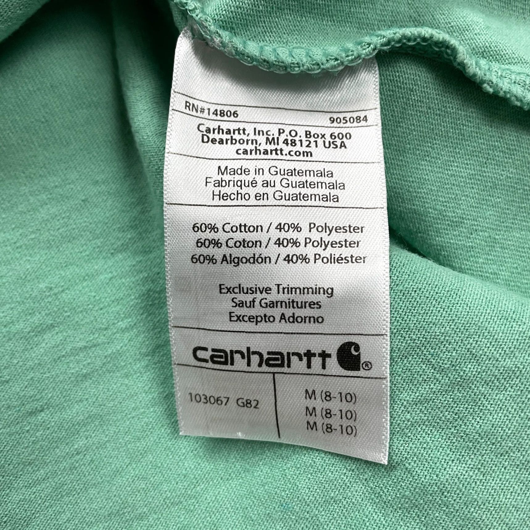 Carhartt Carhartt G82 T-Shirt Mens Medium Green Short Sleeve Pocket Tee Loose Fit Casual Shirt Men Green Size US M / EU 48-50 / 2 - 6 Thumbnail