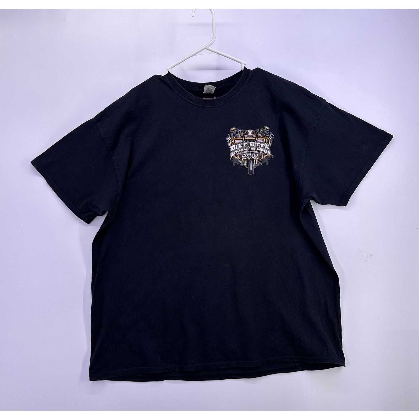 Gildan Bike Week Daytona Beach FL 2021 80 years Black shirt Size2XL Size US XXL / EU 58 / 5 - 2 Thumbnail