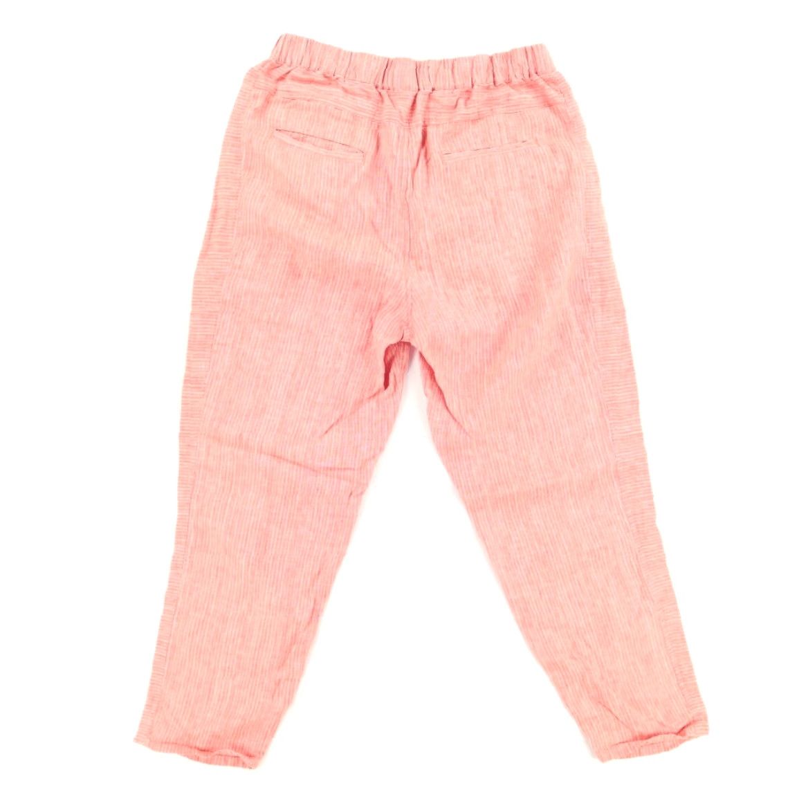 Anthropologie VINTAGE Anthropologie Baggy Linen Twill Chino Pants Red Striped Women's S Size 28" / US 6 / IT 42 - 4 Thumbnail