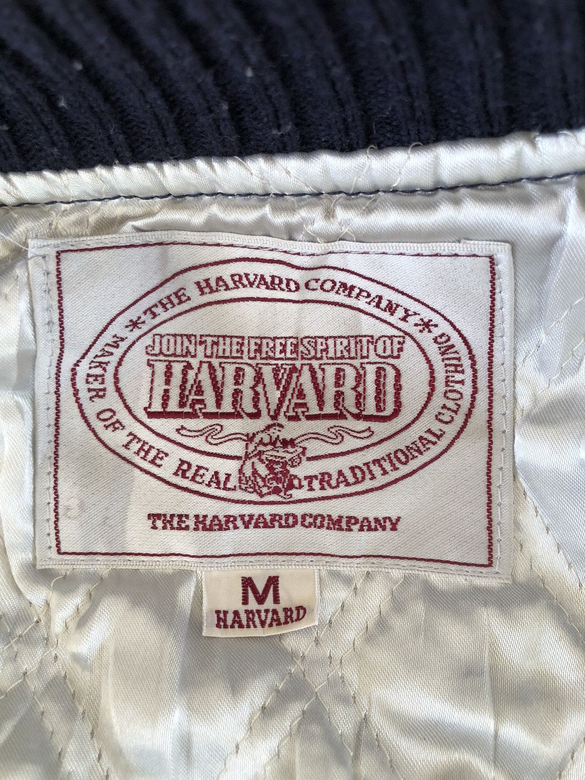 Vintage Vintage HARVARD Varsity Leather Sleeve Jacket Size US M / EU 48-50 / 2 - 18 Thumbnail