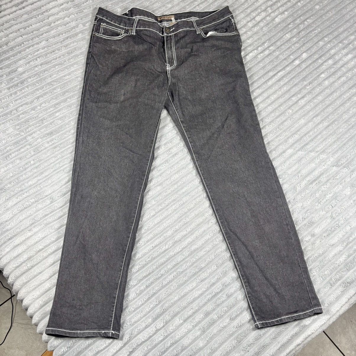 Other Five Jungle & Co Jeans sz 24 Embroidered Black Straight Size US 26 / EU 42 - 2 Thumbnail