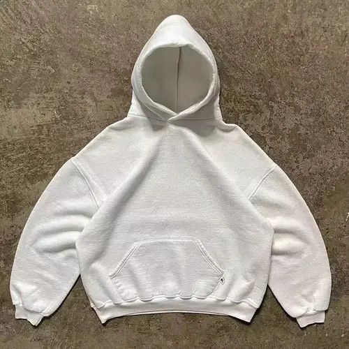 Japanese Brand Hoodie White solid color washed retro loose cotton hoodie Size US L / EU 52-54 / 3 - 4 Thumbnail