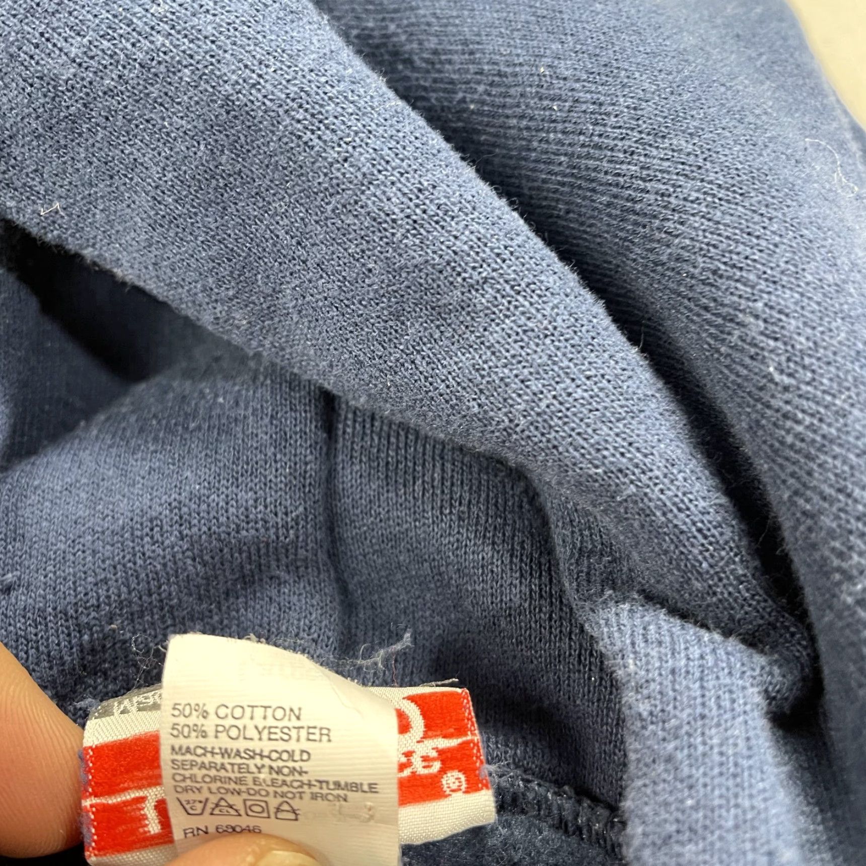 Tultex VINTAGE Tultex Hoodie Mens Large Blue Blank Ultra Fleece 350 Sweatshirt 90s Size US L / EU 52-54 / 3 - 6 Thumbnail