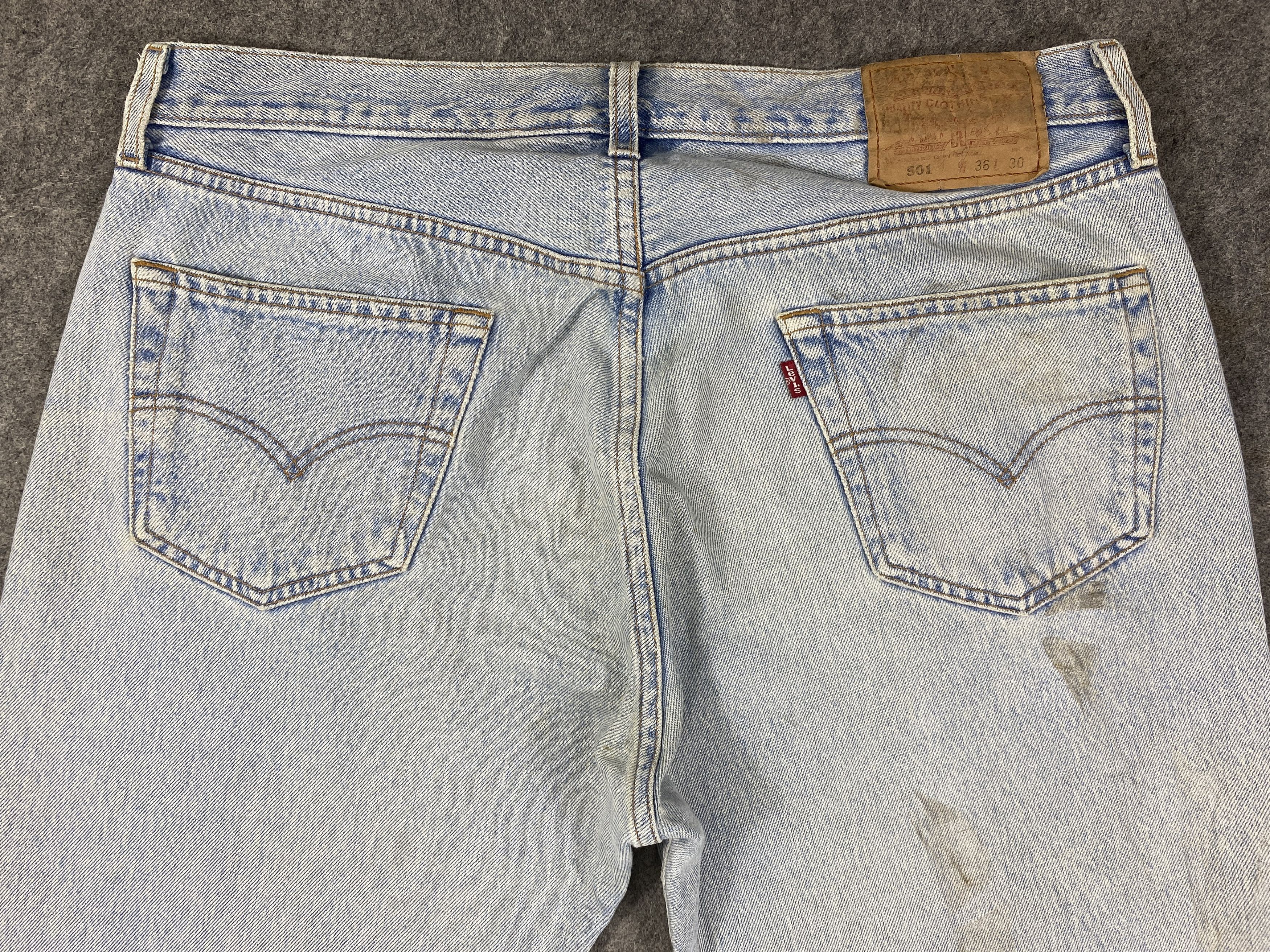 Levi's Light Blue Wash Vintage Levi's 501 36x29.5 Denim -JN2212 Size US 36 / EU 52 - 4 Thumbnail
