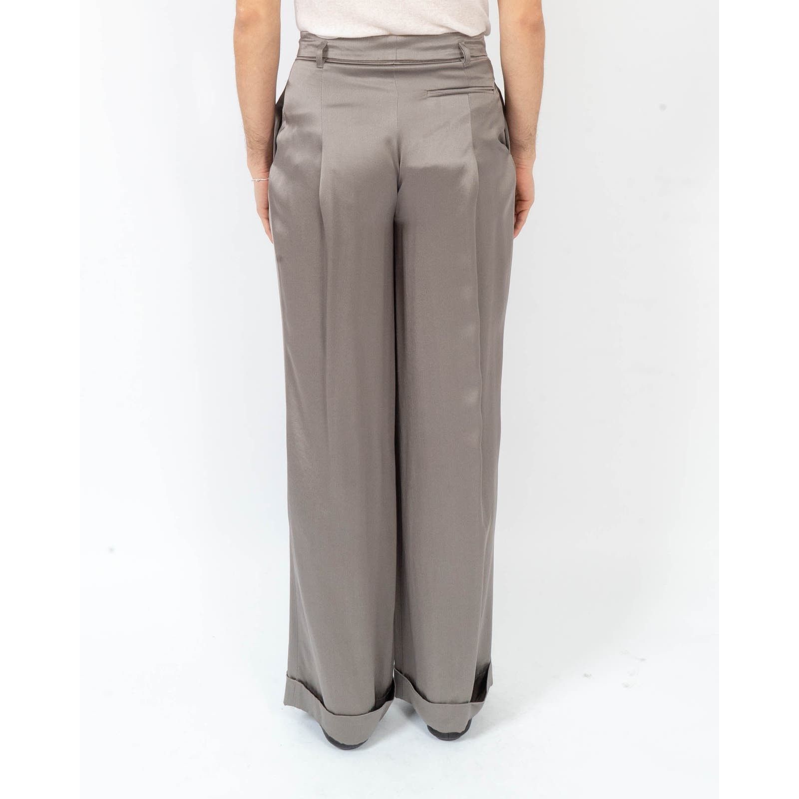 Haider Ackermann Silver Silk Trousers Size US 30 / EU 46 - 4 Thumbnail