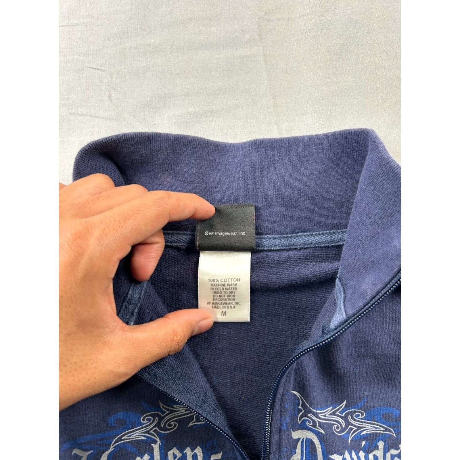 Harley Davidson Harley-Davidson Sweatshirt Full Zip Women M Blue Logo Sleeve Graphic USA Size M / US 6-8 / IT 42-44 - 5 Thumbnail