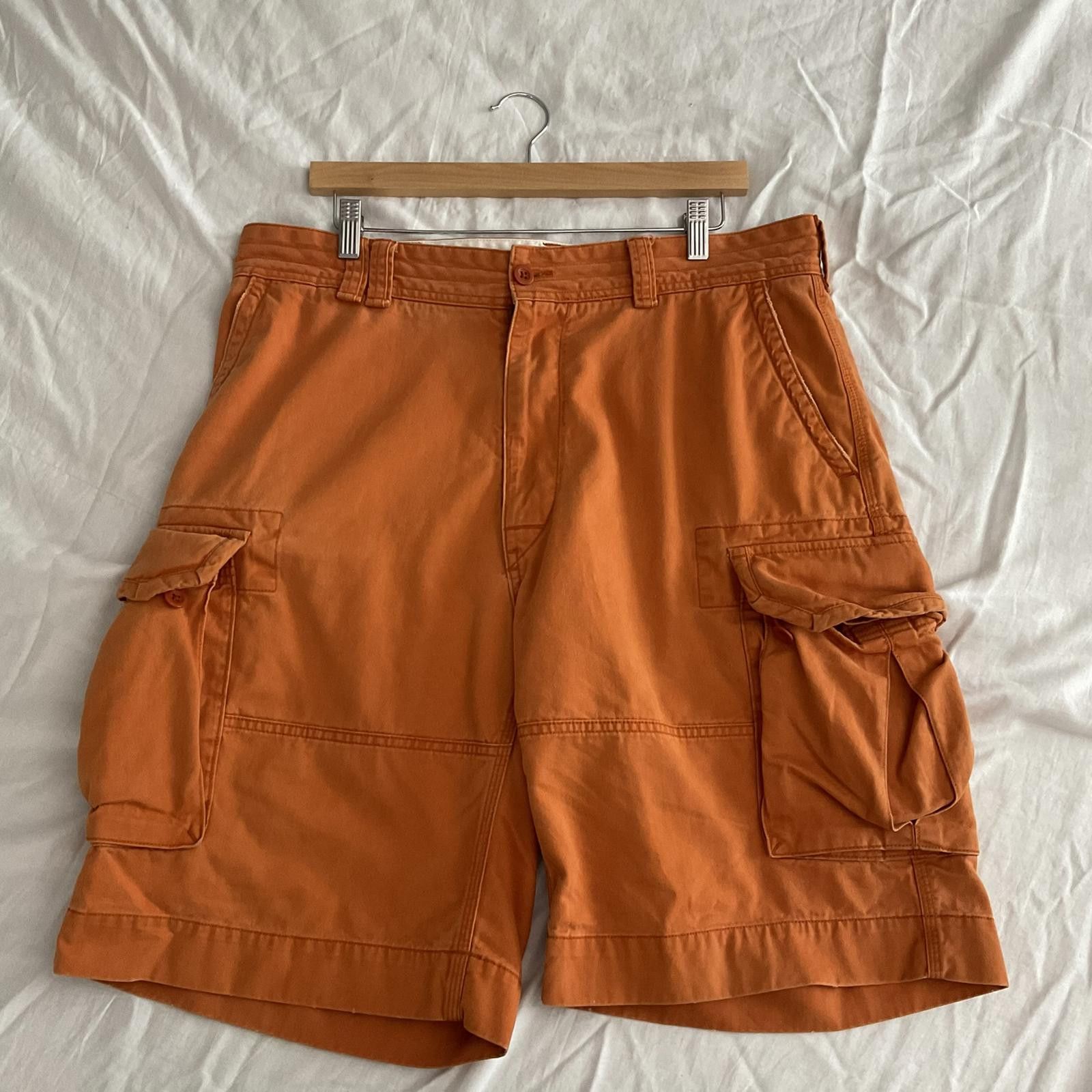 Polo Ralph Lauren VTG y2k POLO Ralph Lauren orange baggy long cargo shorts 36 Size US 36 / EU 52 - 1 Thumbnail