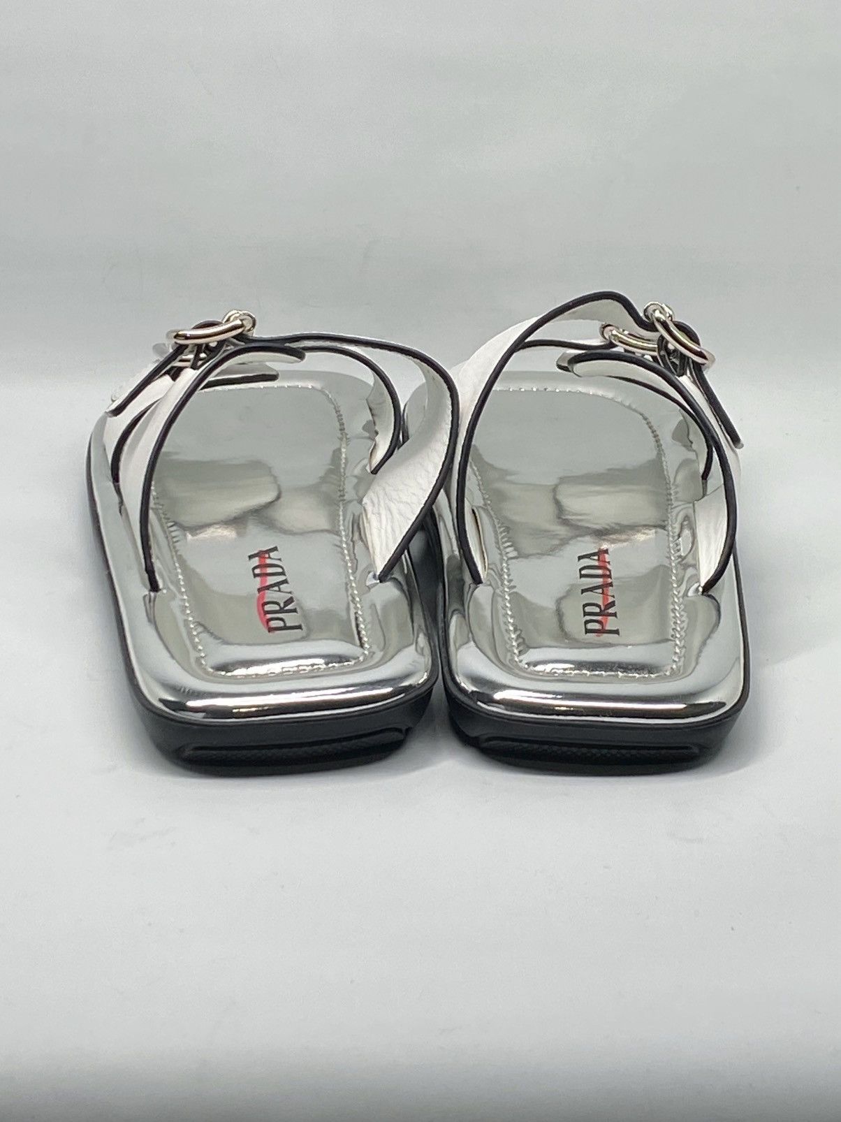 Prada Prada Double Buckle Sandal With Metallic Soles size 39.5 Size US 9.5 / IT 39.5 - 10 Thumbnail