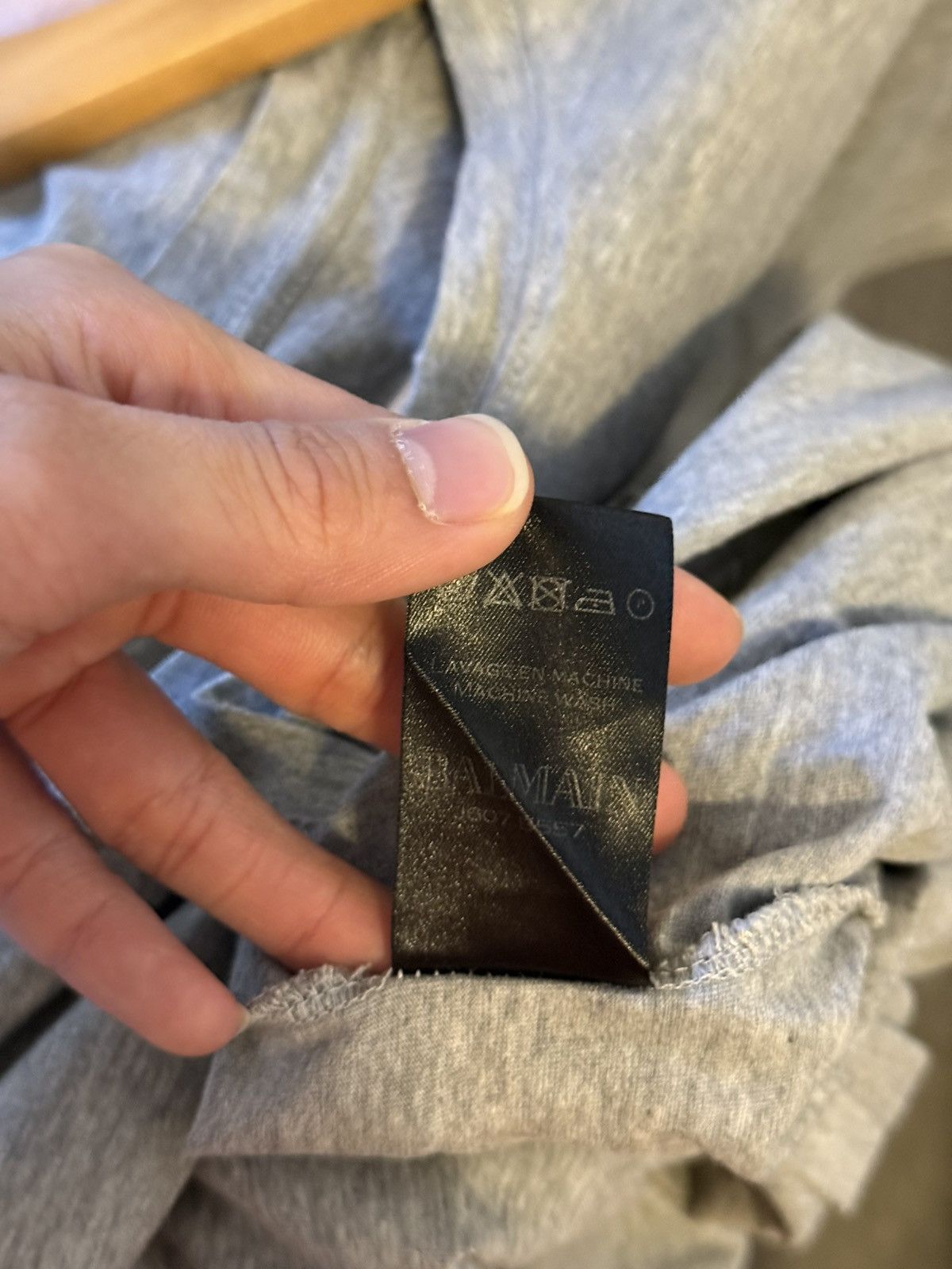 Balmain Balmain distressed t shirt size L grey Size US L / EU 52-54 / 3 - 6 Thumbnail