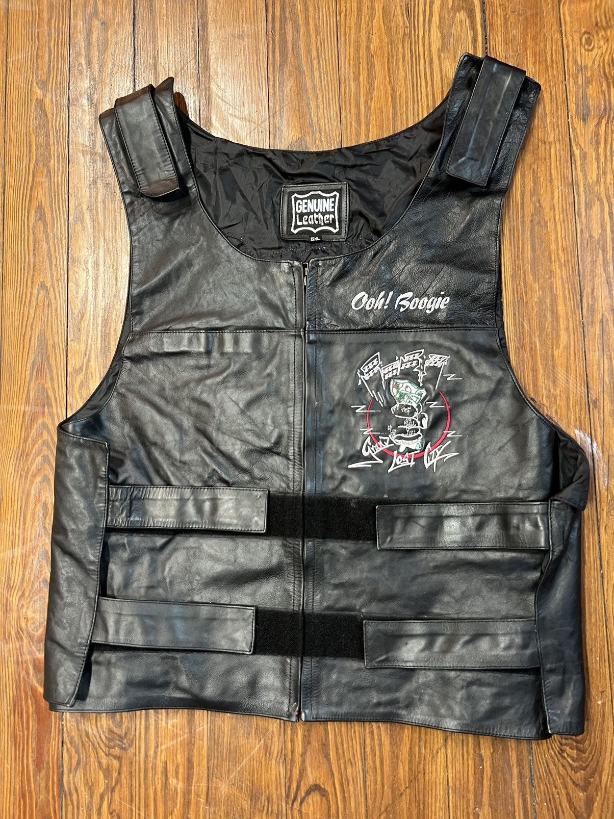 Genuine Leather × Vintage Vintage Leather Biker Vest Motorcycle Club Ruff Ryders Size US XXL / EU 58 / 5 - 2 Thumbnail