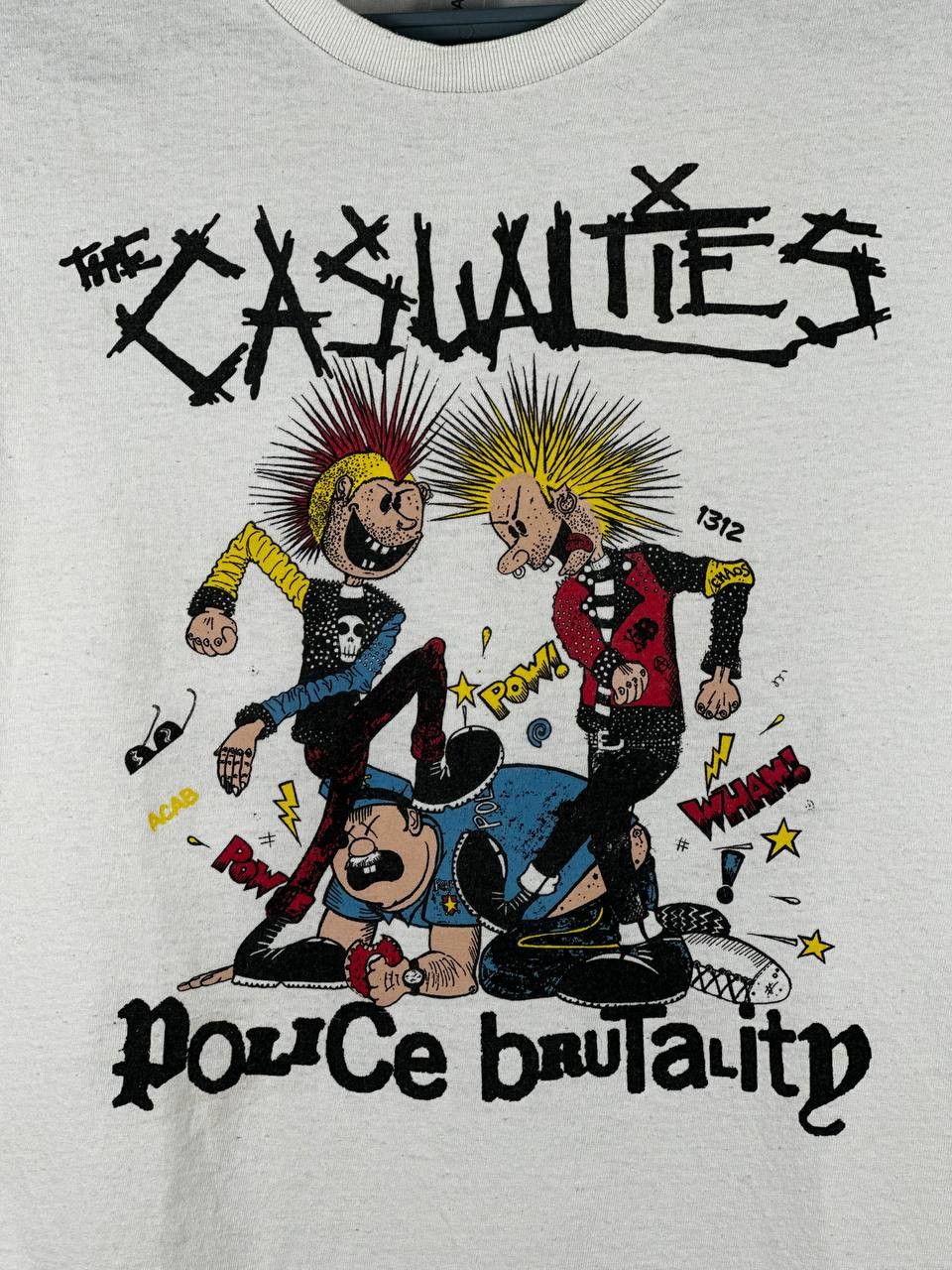Band Tees Vintage The Casualties Police Brutality 1312 Punk Band Tee Size US M / EU 48-50 / 2 - 4 Thumbnail
