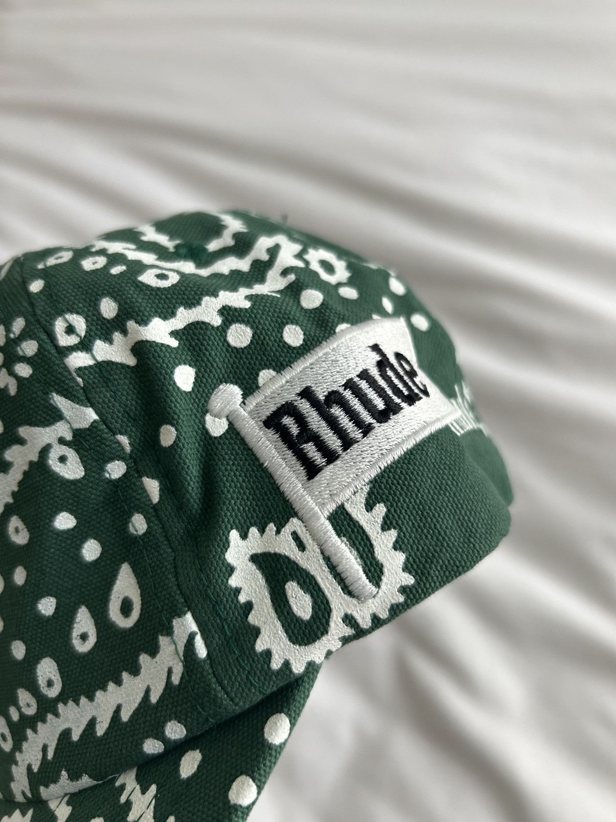 Rhude Rhude Bandana Hat Green R Logo Paisley Size ONE SIZE - 3 Thumbnail