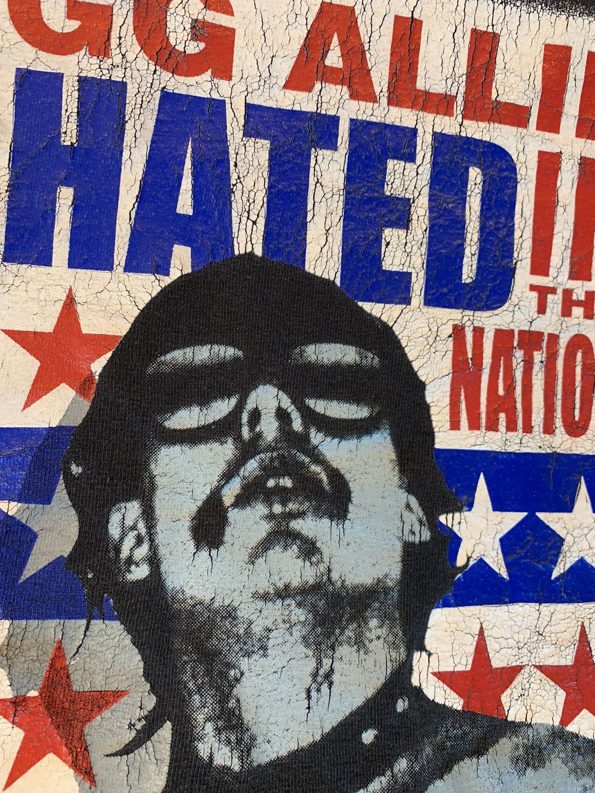 Band Tees × Vintage *RARE* Vintage GG Allin Hated In The Nation Band Art T-Shirt Size US L / EU 52-54 / 3 - 4 Thumbnail