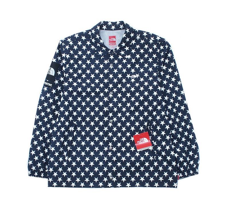 Supreme × The North Face Supreme The North Face SS15 Navy Star Coach Jacket Size US XL / EU 56 / 4 - 10 Thumbnail