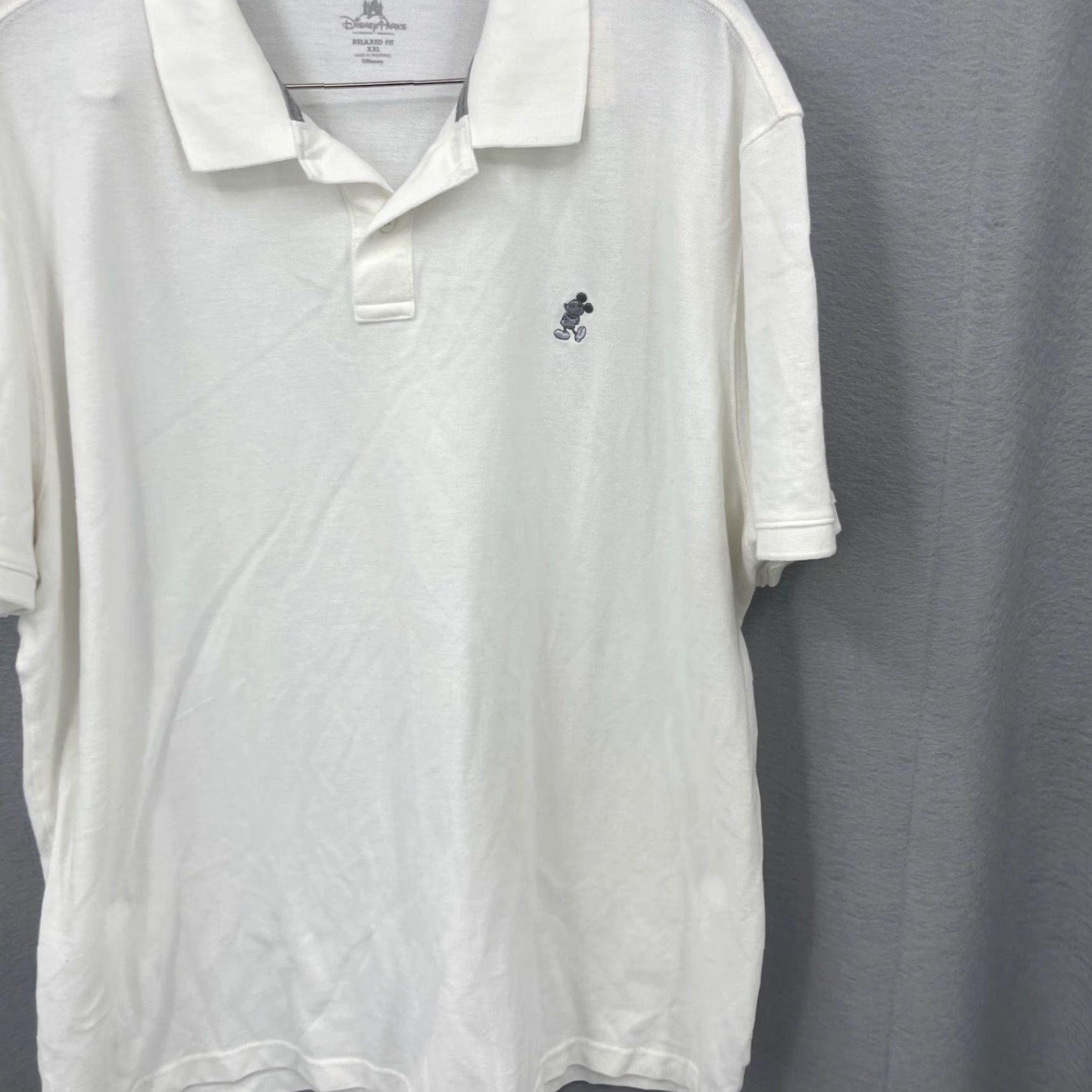 Disney Disney Parks Shirt Mens XXL White Mickey Mouse Logo Short Sleeve Pique Polo Size US XXL / EU 58 / 5 - 5 Thumbnail
