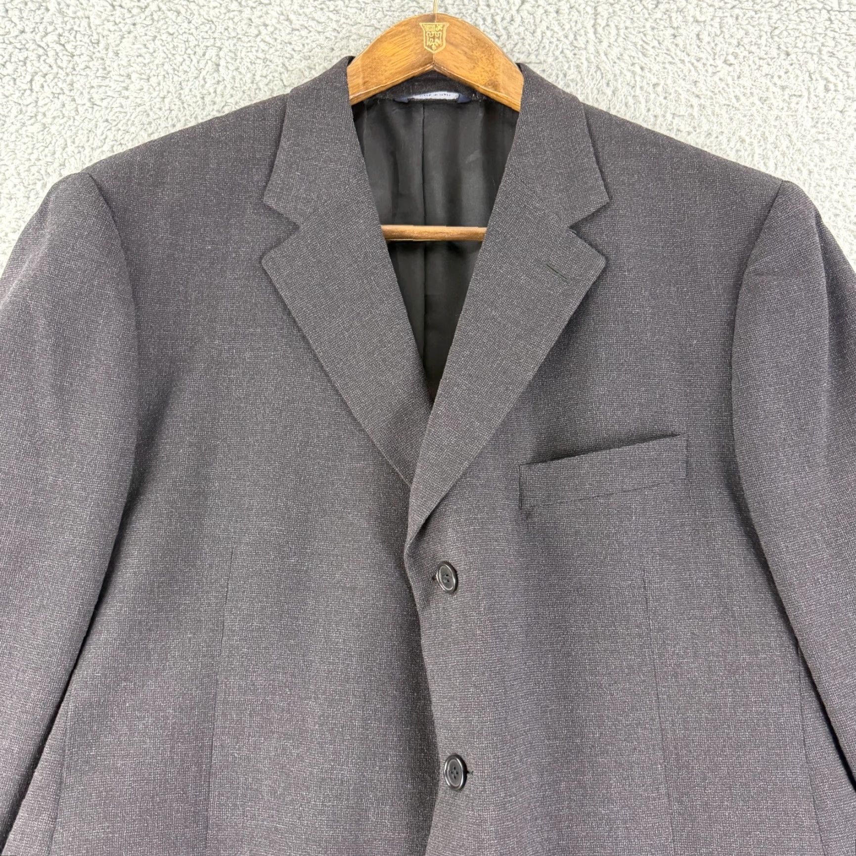 Brooks Brothers Brooks Brothers Blazer Jacket Mens 44R Gray Wool Nylon Made in Italy Size 44R - 2 Thumbnail