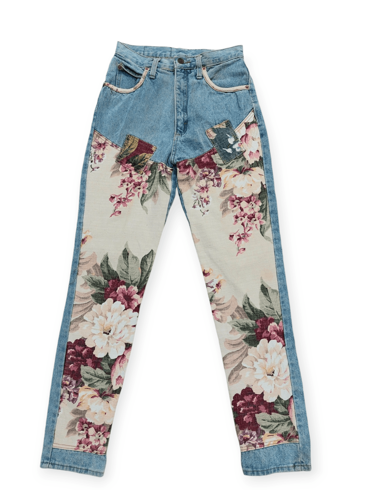 L.E.I. L.E.I Beauty Flower Painted Jeans Size 25" / US 0 / IT 36 - 1 Thumbnail