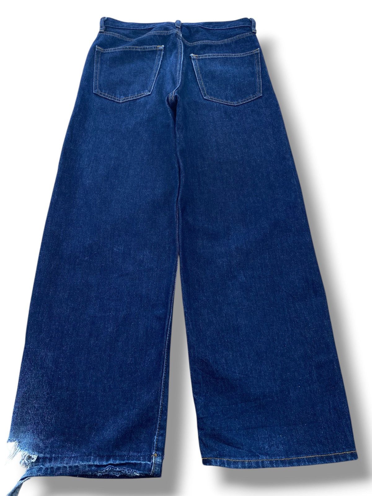 GU GU Blue Wash Style Baggy Jeans Size US 31 - 3 Thumbnail