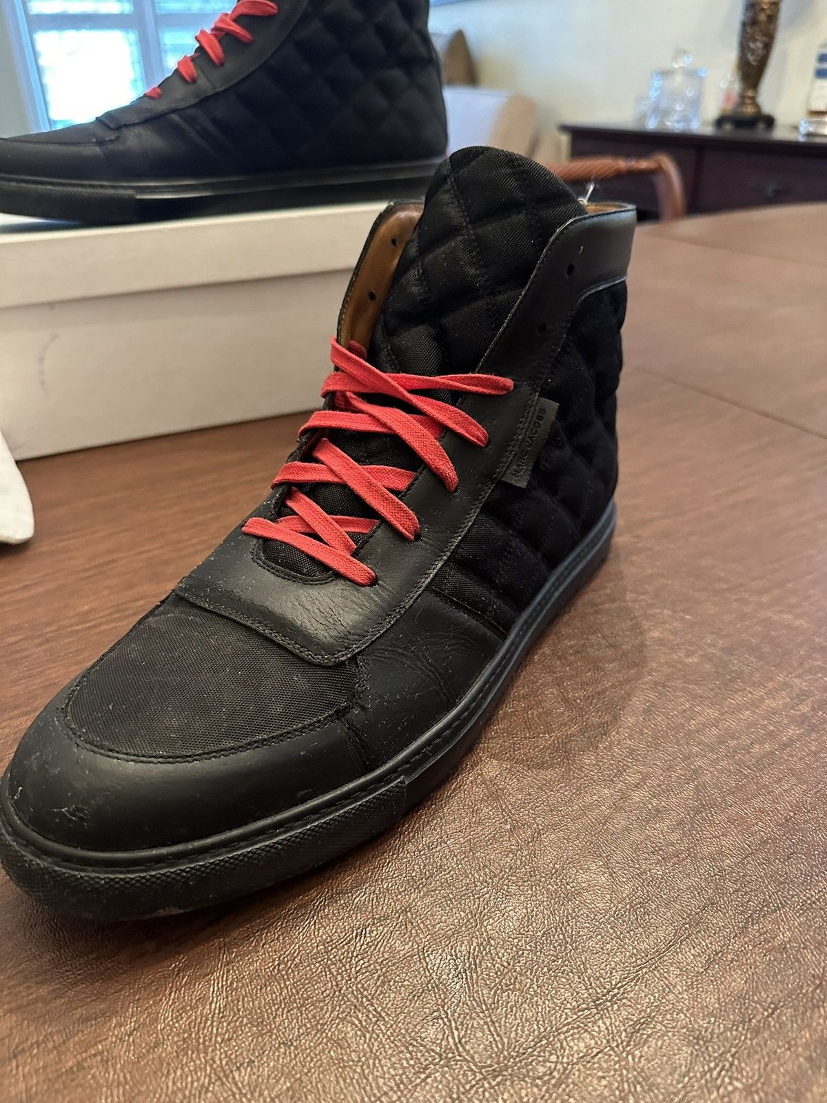 Marc Jacobs Marc Jacobs Black & Red Hightops Size US 13 / EU 46 - 6 Thumbnail