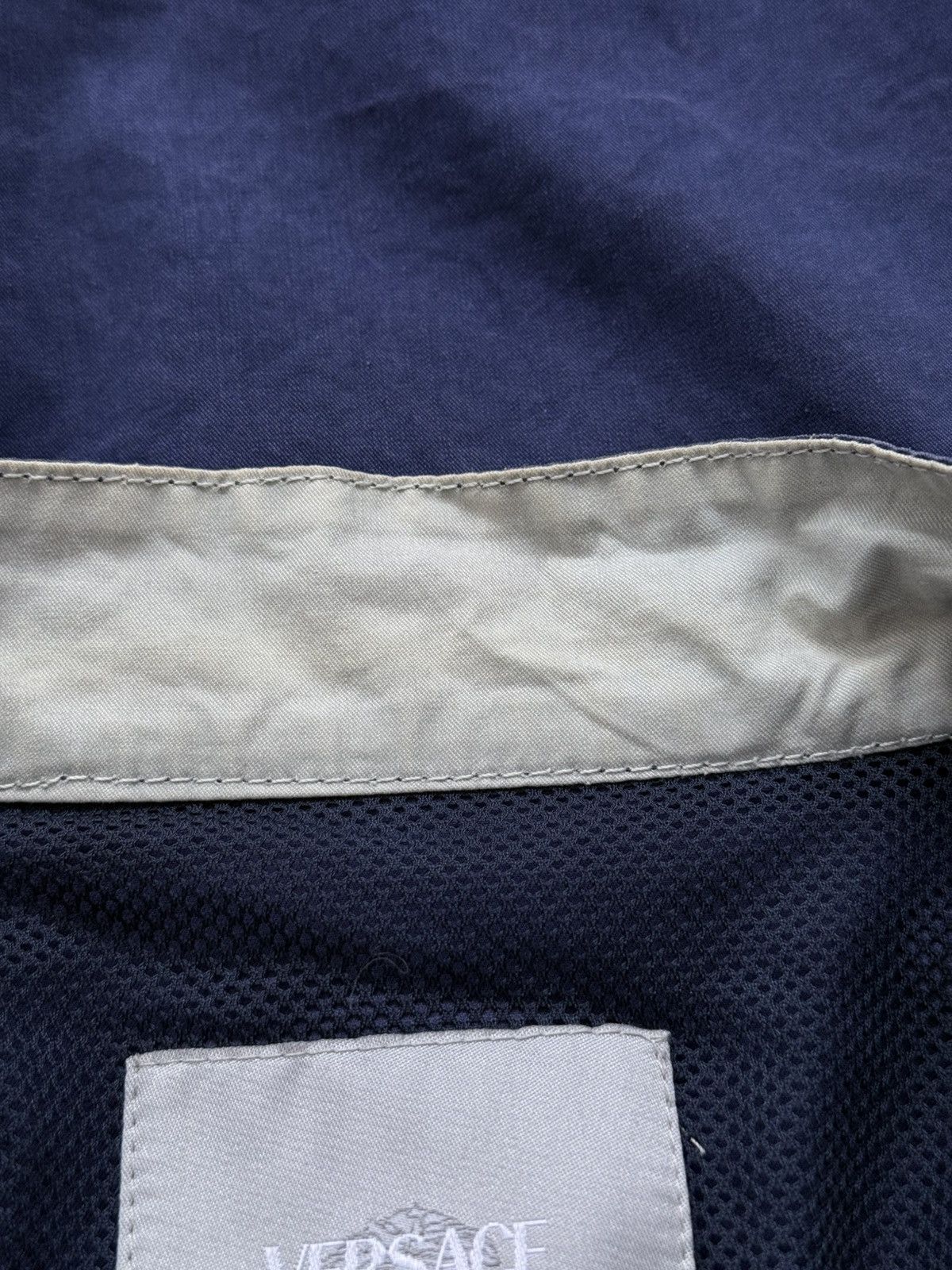 Versace 2000s Versace Blue Cotton Zip Jacket Size US XL / EU 56 / 4 - 18 Thumbnail