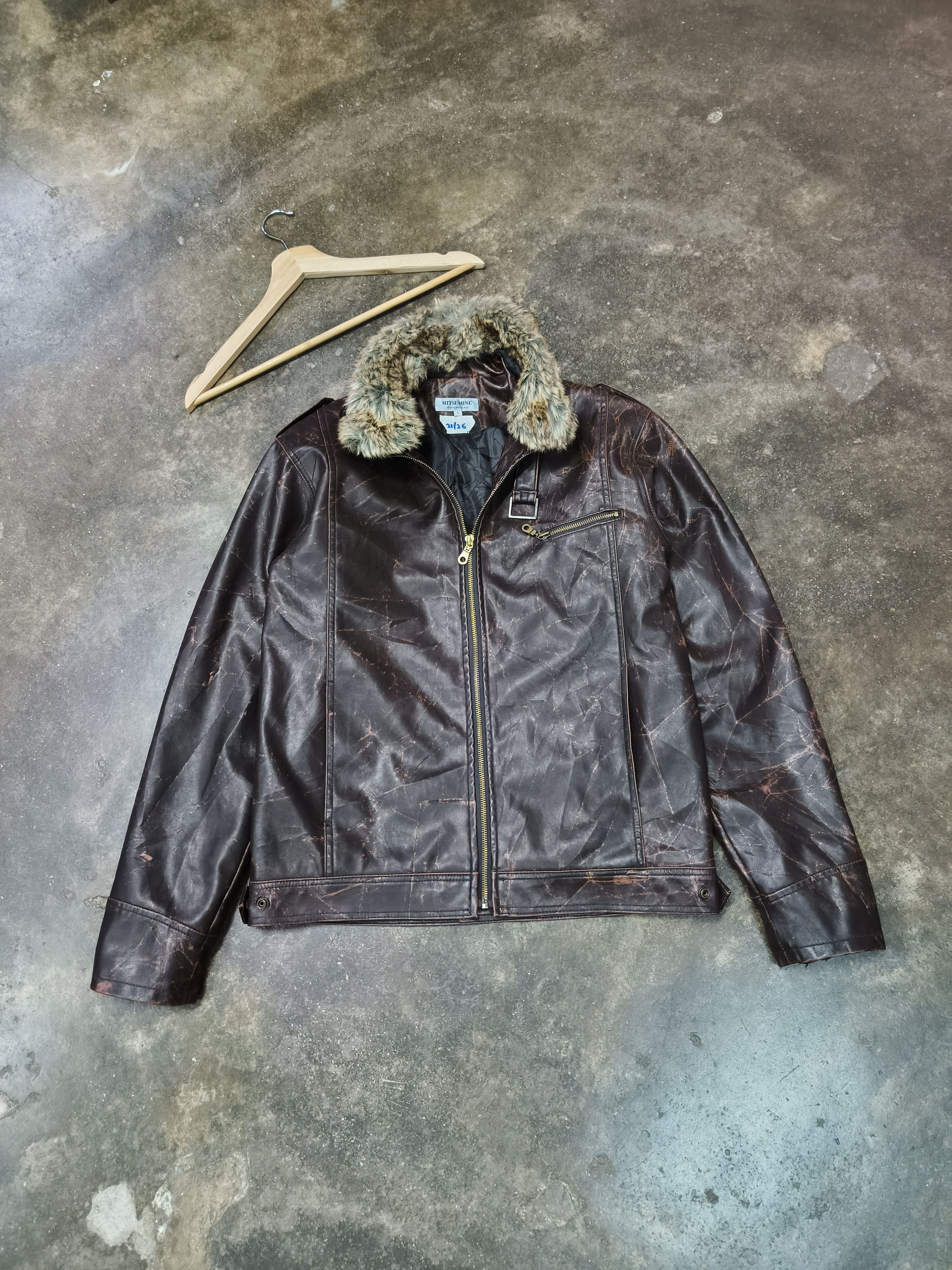 Japanese Brand RARE MITSUMINE X WOOLRICH LEATHER JACKET PUNK ROCK Size US L / EU 52-54 / 3 - 1 Thumbnail
