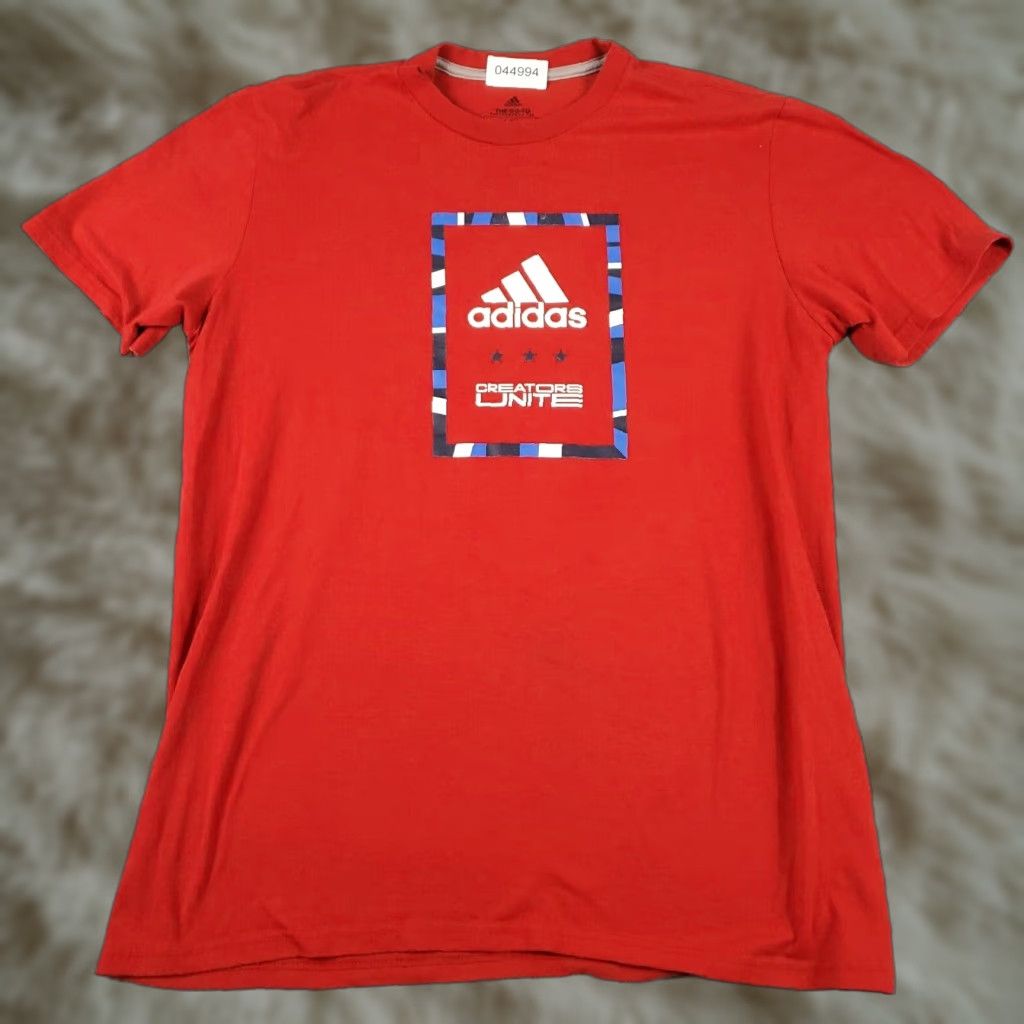 Adidas VINTAGE? No. Adidas T Shirt Mens Large Red Logo Casual Short Sleeve Adult L Red Logo Classic Sports Shirt Mens L Red Adidas Size US L / EU 52-54 / 3 - 1 Thumbnail