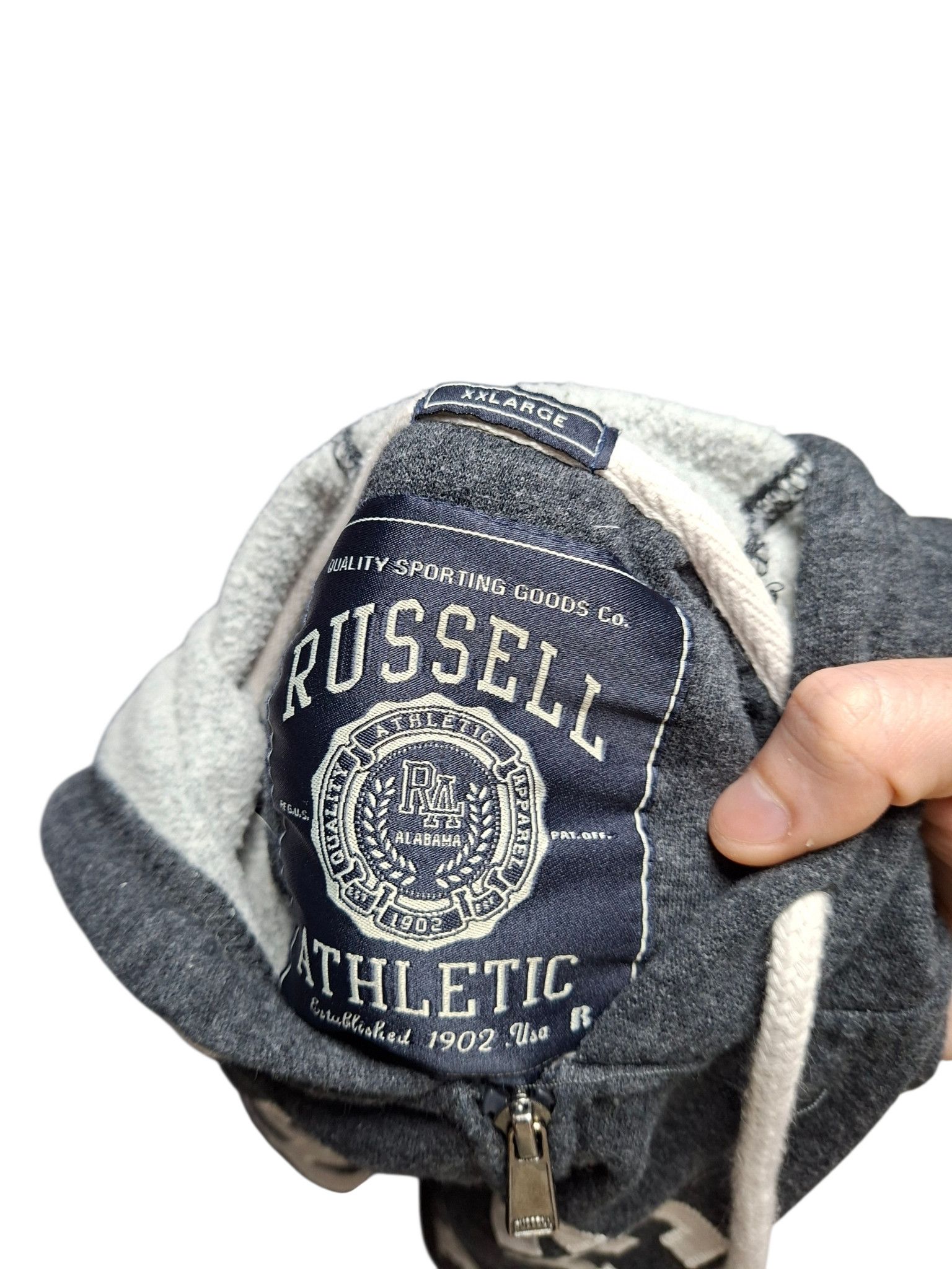 Russell Athletic RUSSELL ATHLETIC VINTAGE BIG LOGO ZIP HOODIE Size US XXL / EU 58 / 5 - 4 Thumbnail