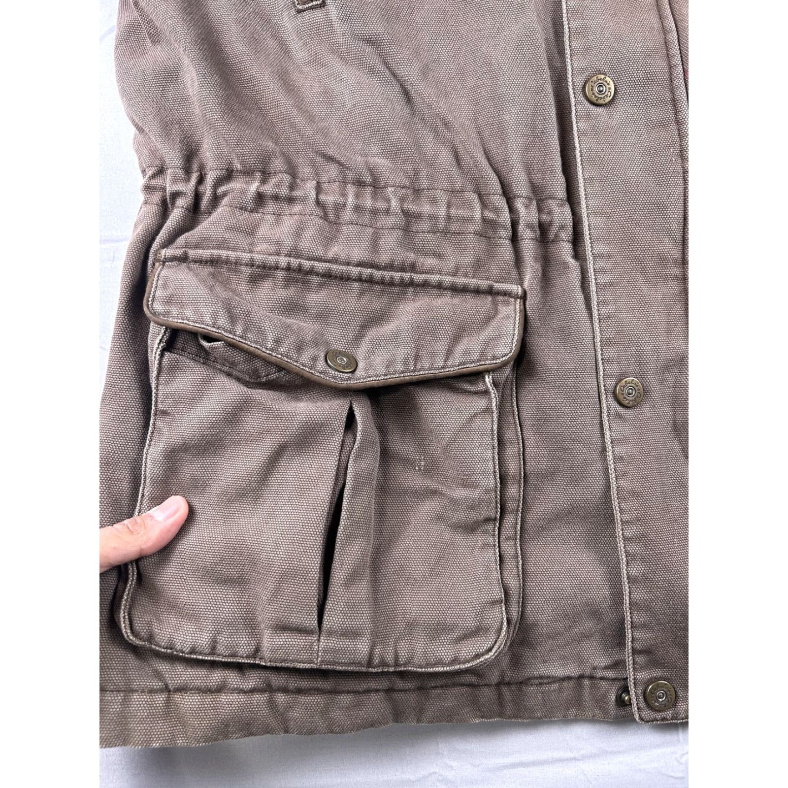 Vintage Cabela's Coat Mens XL Brown Canvas Sherpa Lined Insulated Parka Hunting Chore Shirt/Coat? Size US XL / EU 56 / 4 - 5 Thumbnail