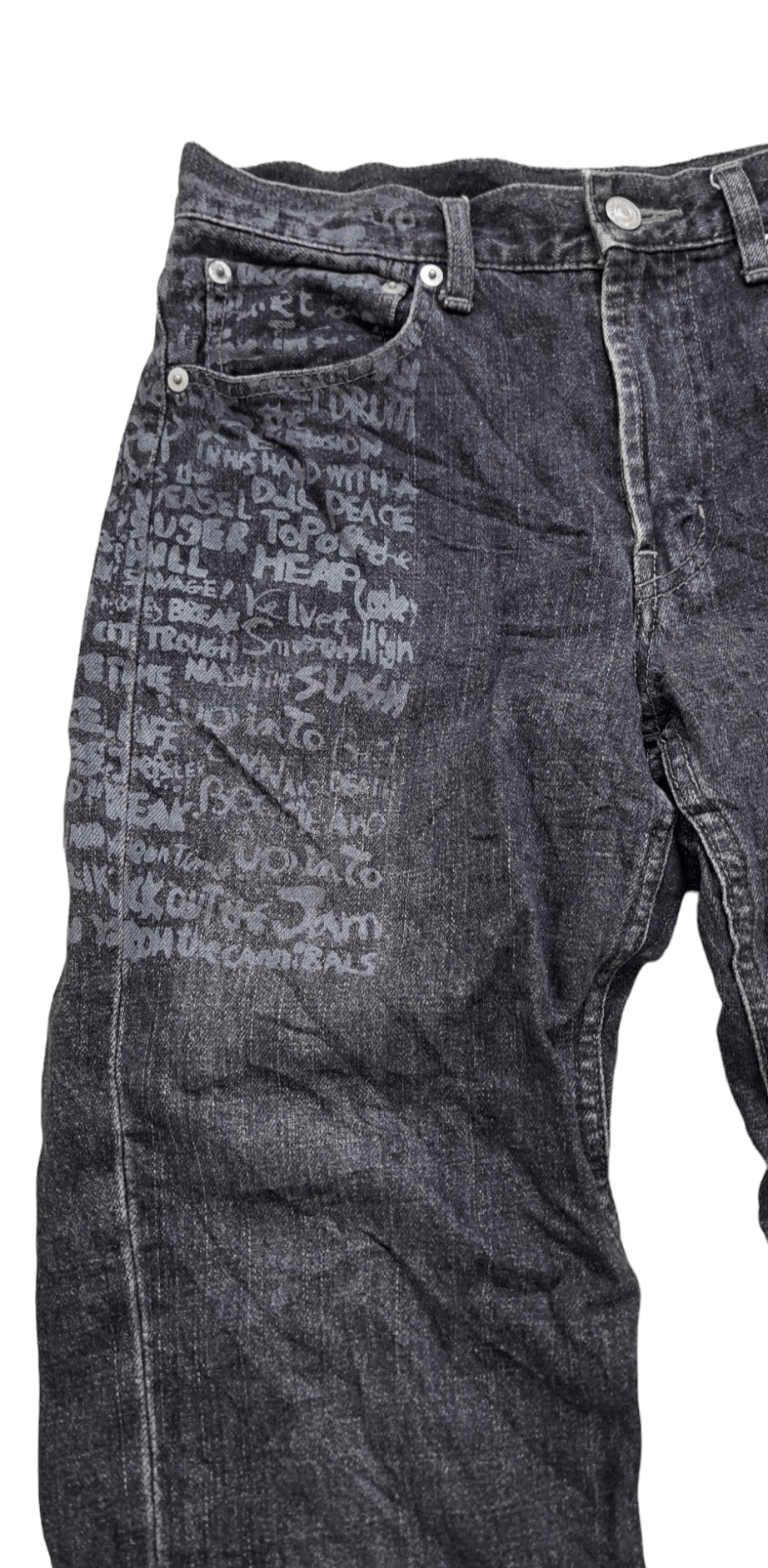 Hysteric Glamour Rare Japanese Brand Takeo Kikuchi Poem Denim Jeans Size US 30 / EU 46 - 7 Thumbnail