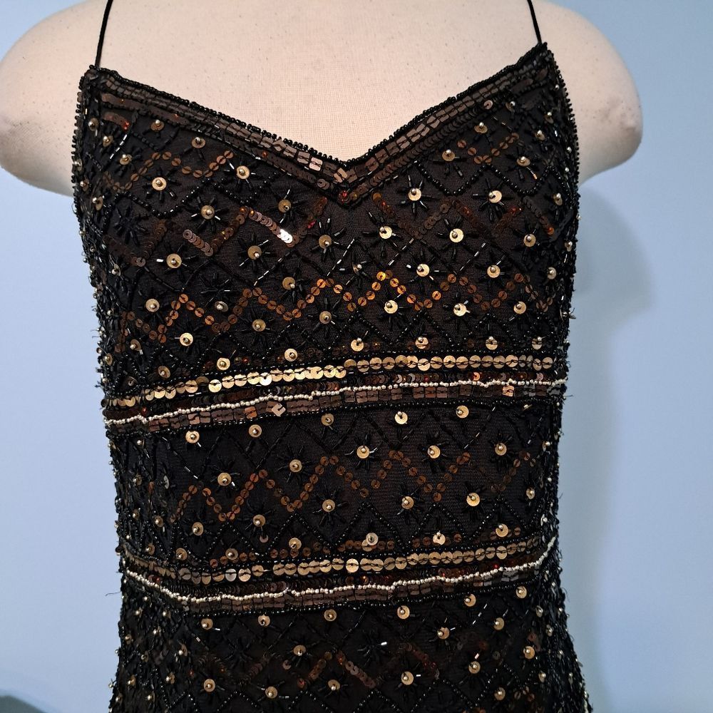 Other Theia Couture Sleeveless Embellished Beaded Cocktail Dress Size L / US 10 / IT 46 - 10 Thumbnail