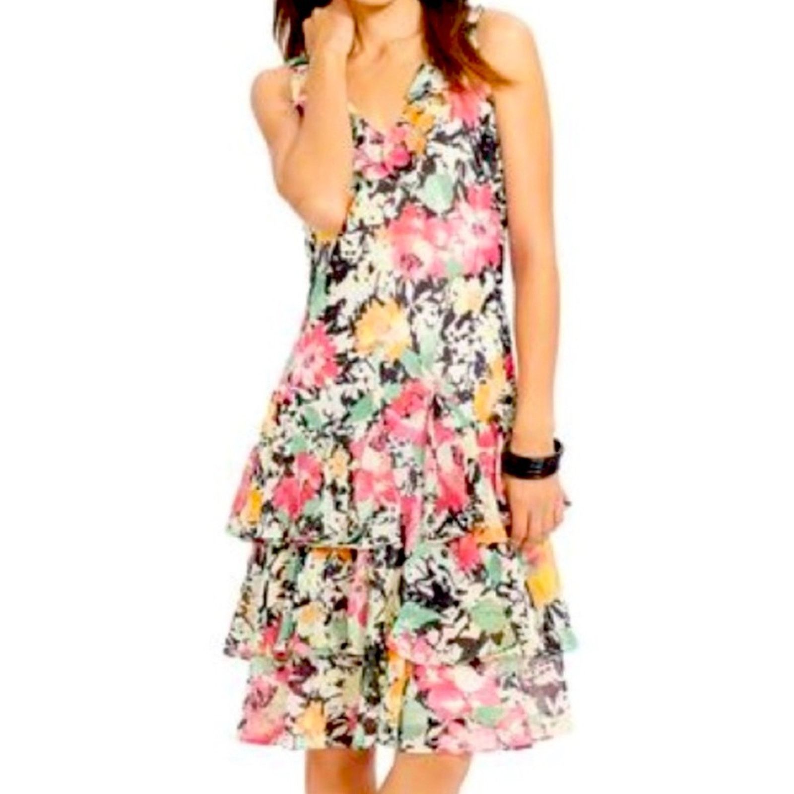 Ralph Lauren Ralph Lauren Floral Sleeveless Tiered Dress Size 14 Size XL / US 12-14 / IT 48-50 - 2 Thumbnail
