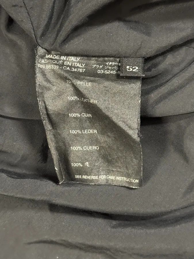 Prada FW2000 Prada Black Minimalist Leather Jacket Size US M / EU 48-50 / 2 - 10 Thumbnail
