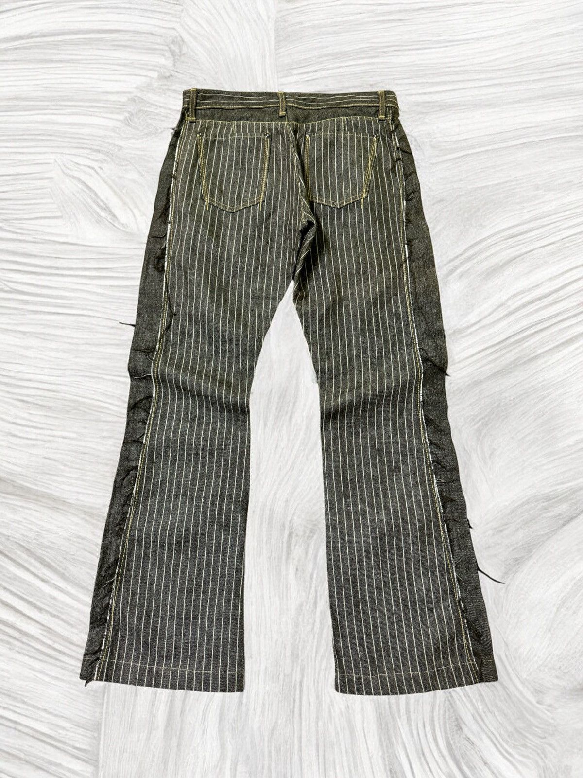 Hysteric Glamour FLARE STRIPED BROWN RECONSTRUCTED BOOT CUT DENIM Size US 28 / EU 44 - 2 Thumbnail