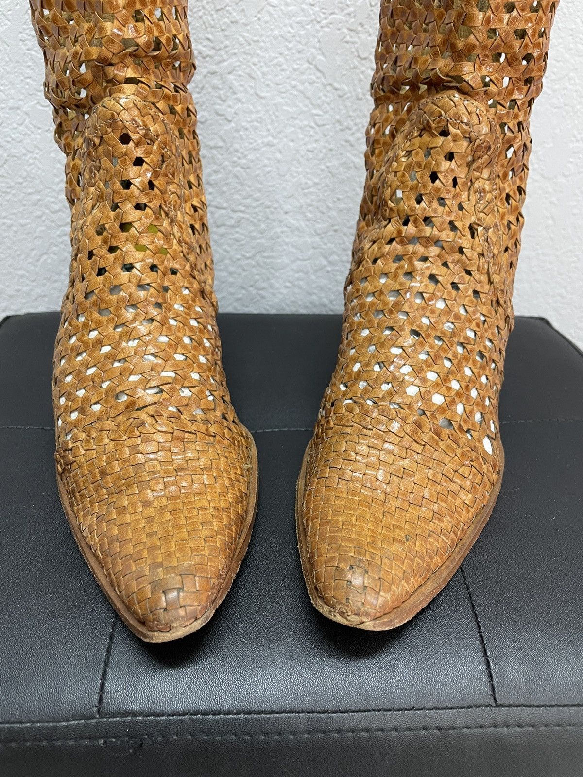 If Six Was Nine × Japanese Brand × Vintage Vintage Italian Bottega Veneta Style Leather Biker Boots Size US 8 / IT 38 - 7 Thumbnail