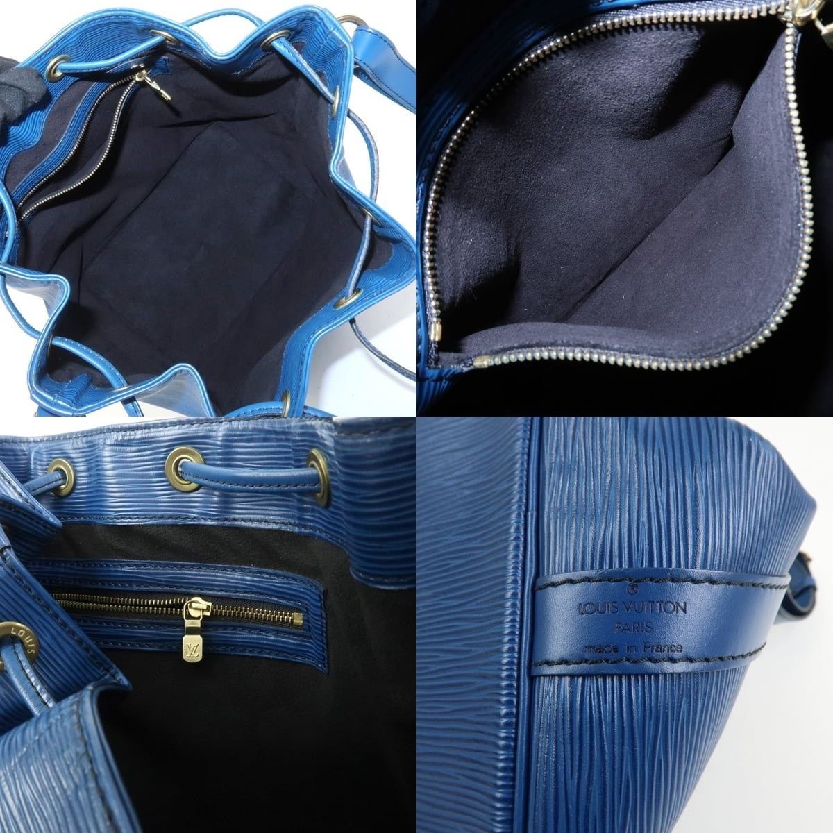 Louis Vuitton Louis Vuitton Epi Petit Noe Shoulder Bag Leather Bucket Blue Size ONE SIZE - 7 Thumbnail