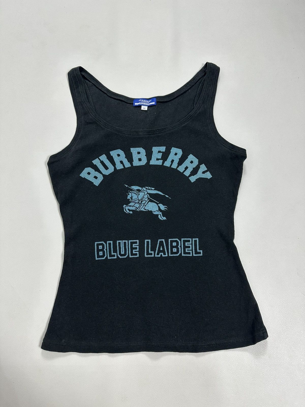 Burberry × Vintage Burberry Blue Label Sleeveless Big Logo Design Size XS / US 0-2 / IT 36-38 - 6 Thumbnail