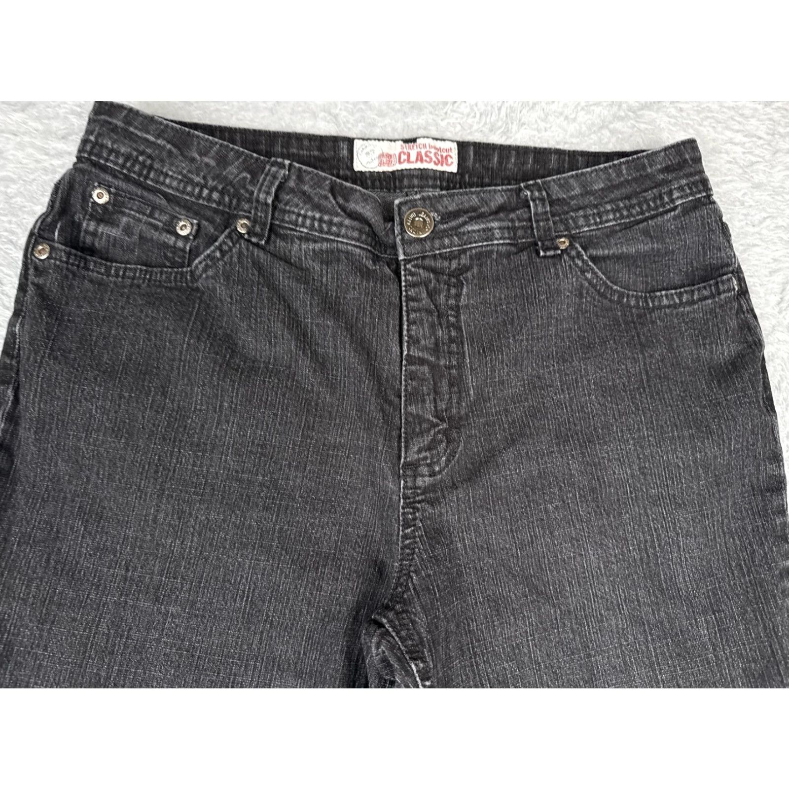 Vintage Riders by Lee Jeans Womens Bootcut 12 Black Stretch Midrise Denim Pants Size 34" / US 12 / IT 48 - 4 Thumbnail