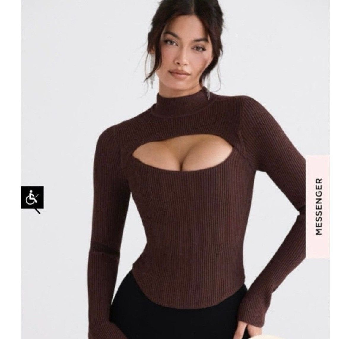 House of CB NWT Georgina cocoa knitted corset size small Size M / US 6-8 / IT 42-44 - 1 Thumbnail