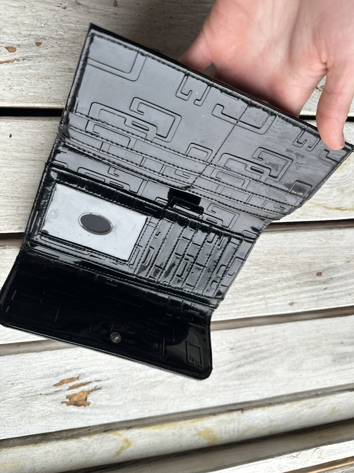 Guess 🚨Y2K Guess BIG BUCKLE BLACK Avant-Garde Japan style wallet Size ONE SIZE - 11 Thumbnail