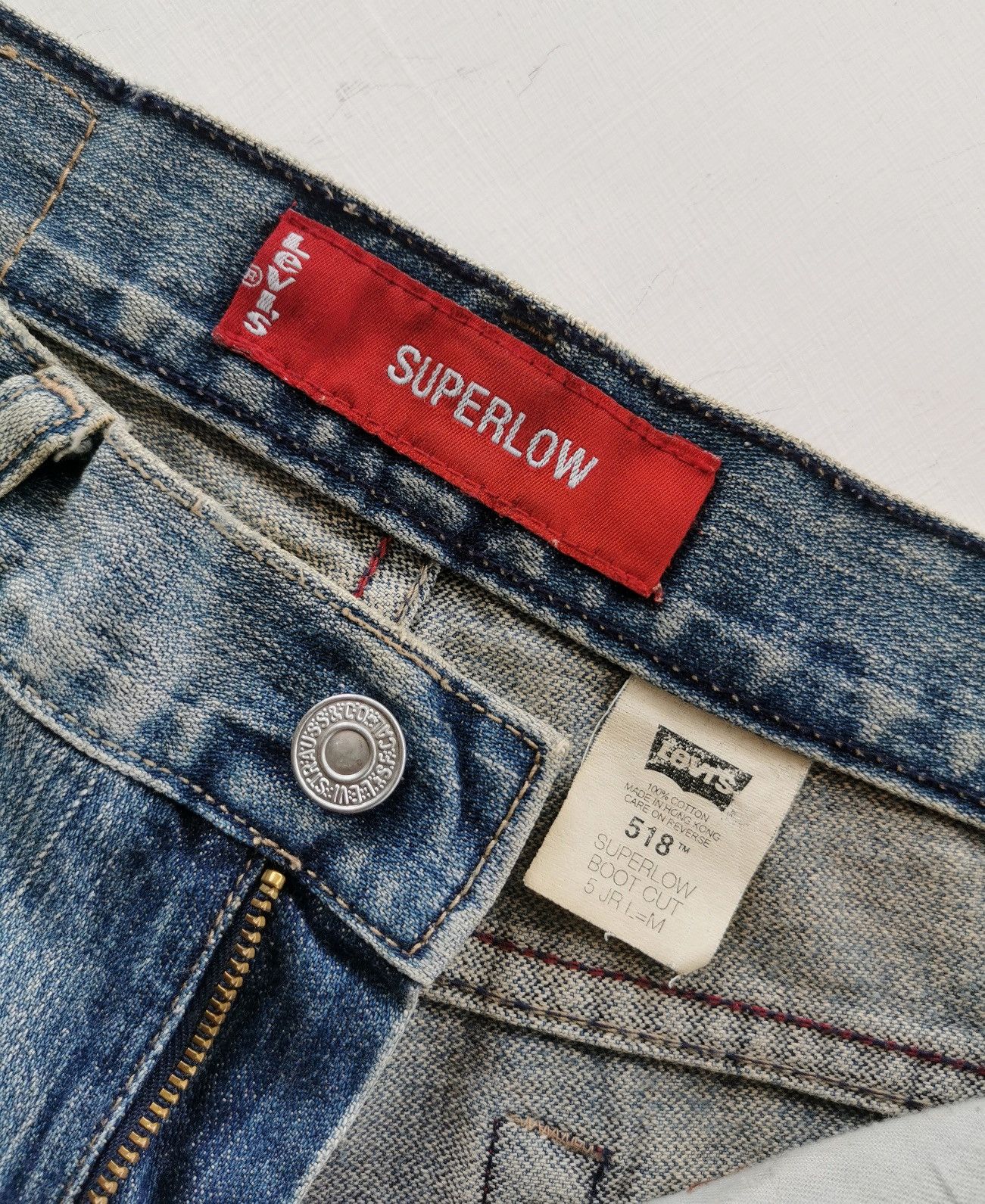 Levi's Superlow Bootcut Vintage Levis 518 Denim Jeans Size 29" - 9 Thumbnail