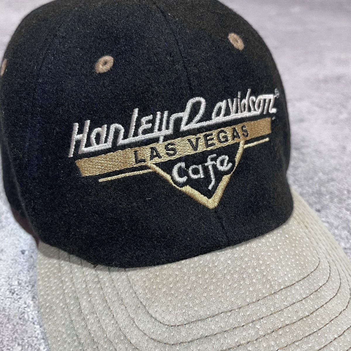 Harley Davidson Vintage 80’s HARLEY DAVIDSON Ride Free Black Wool Cap HD Size ONE SIZE - 2 Thumbnail