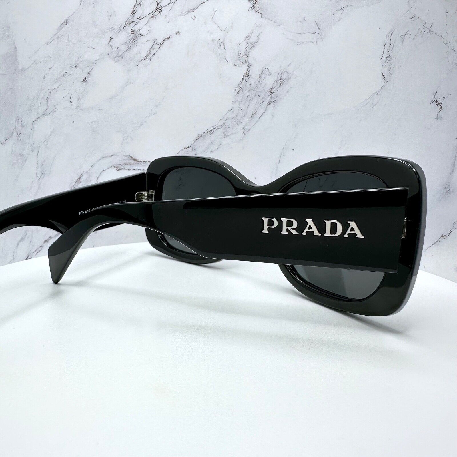 Prada New PRADA Sunglasses Black Oversized Square Letter Logo Size ONE SIZE - 7 Thumbnail