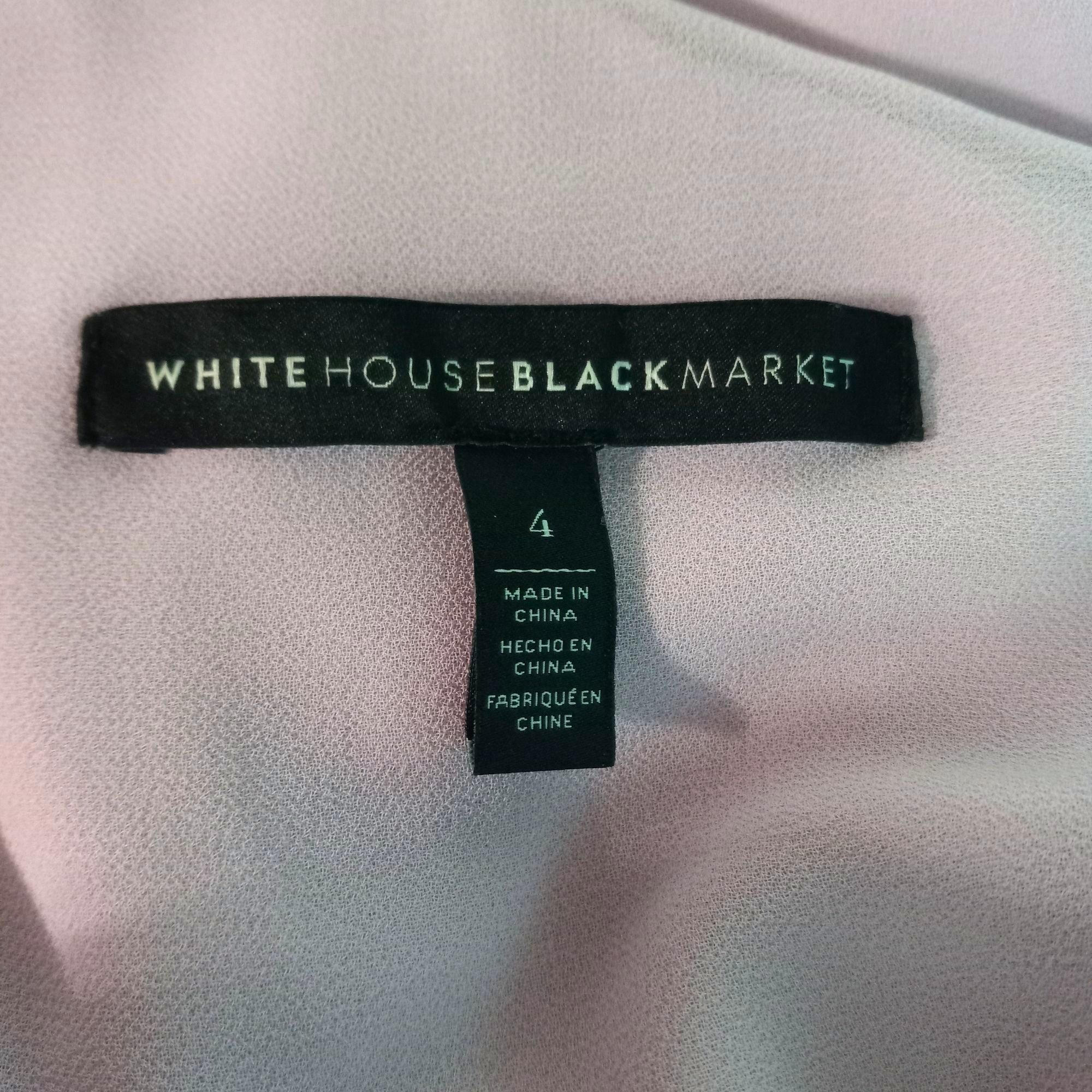 White House Black Market WHBM Size 4 Blouse One Shoulder Layered Chiffon Embellished Size S / US 4 / IT 40 - 6 Thumbnail