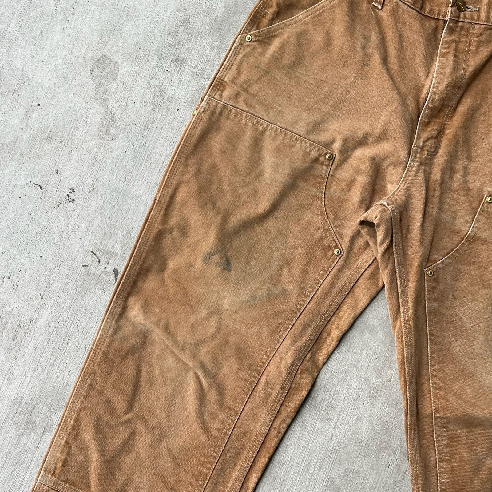 Carhartt × Vintage Carhartt brown double knee work wear carpenter pants Size US 33 - 8 Thumbnail