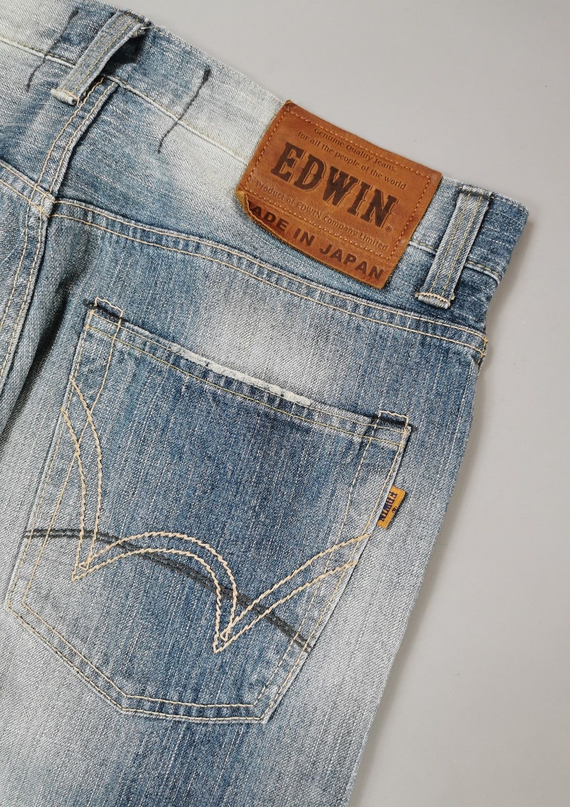 Edwin × Salvage × Vintage Edwin New Vintage Orange Selvedge Jeans (LG31) Size US 35 - 6 Thumbnail