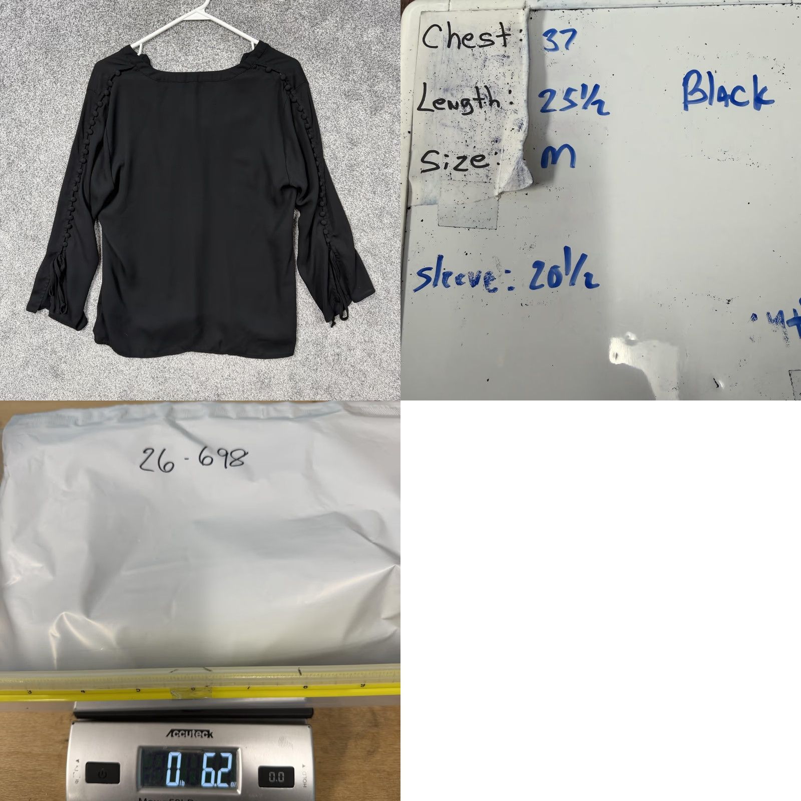 Vintage Zac & Rachel Blouse M Dark Academia Minimalist Corporate Goth Boho Office Chic Size M / US 6-8 / IT 42-44 - 8 Thumbnail