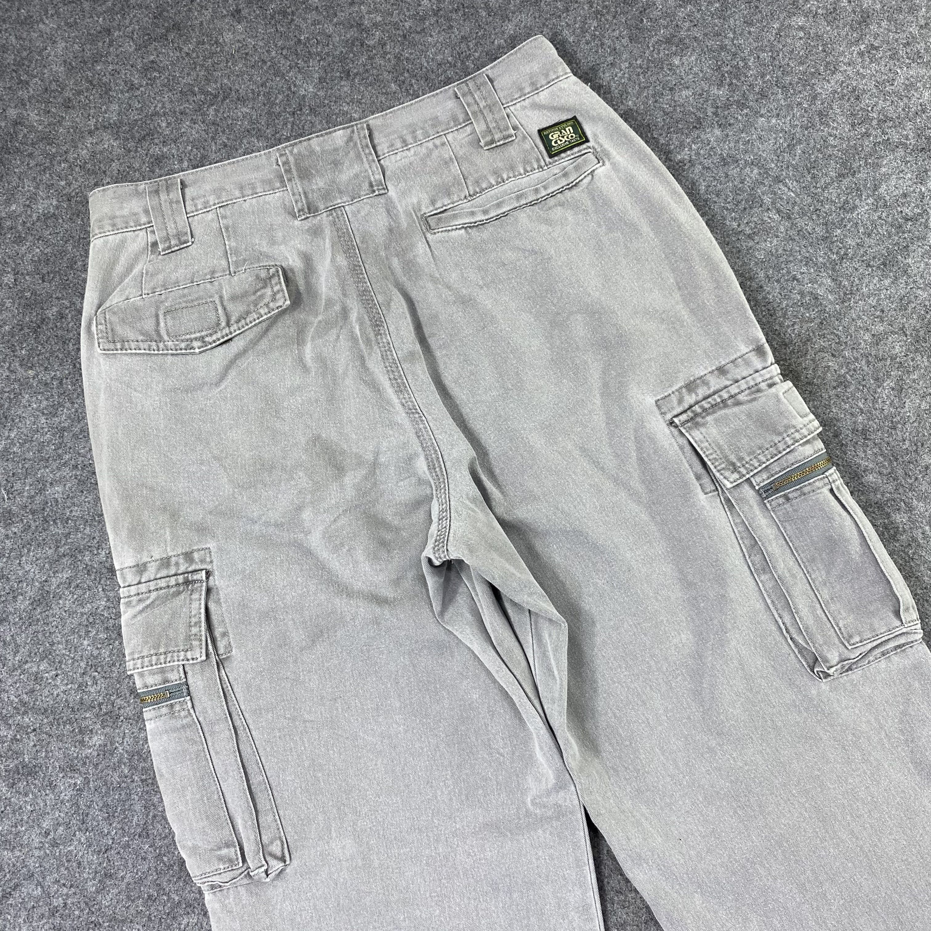 Japanese Brand Gran Cisco Faded Grey Cargo Pants - C022 Size US 29 - 5 Thumbnail