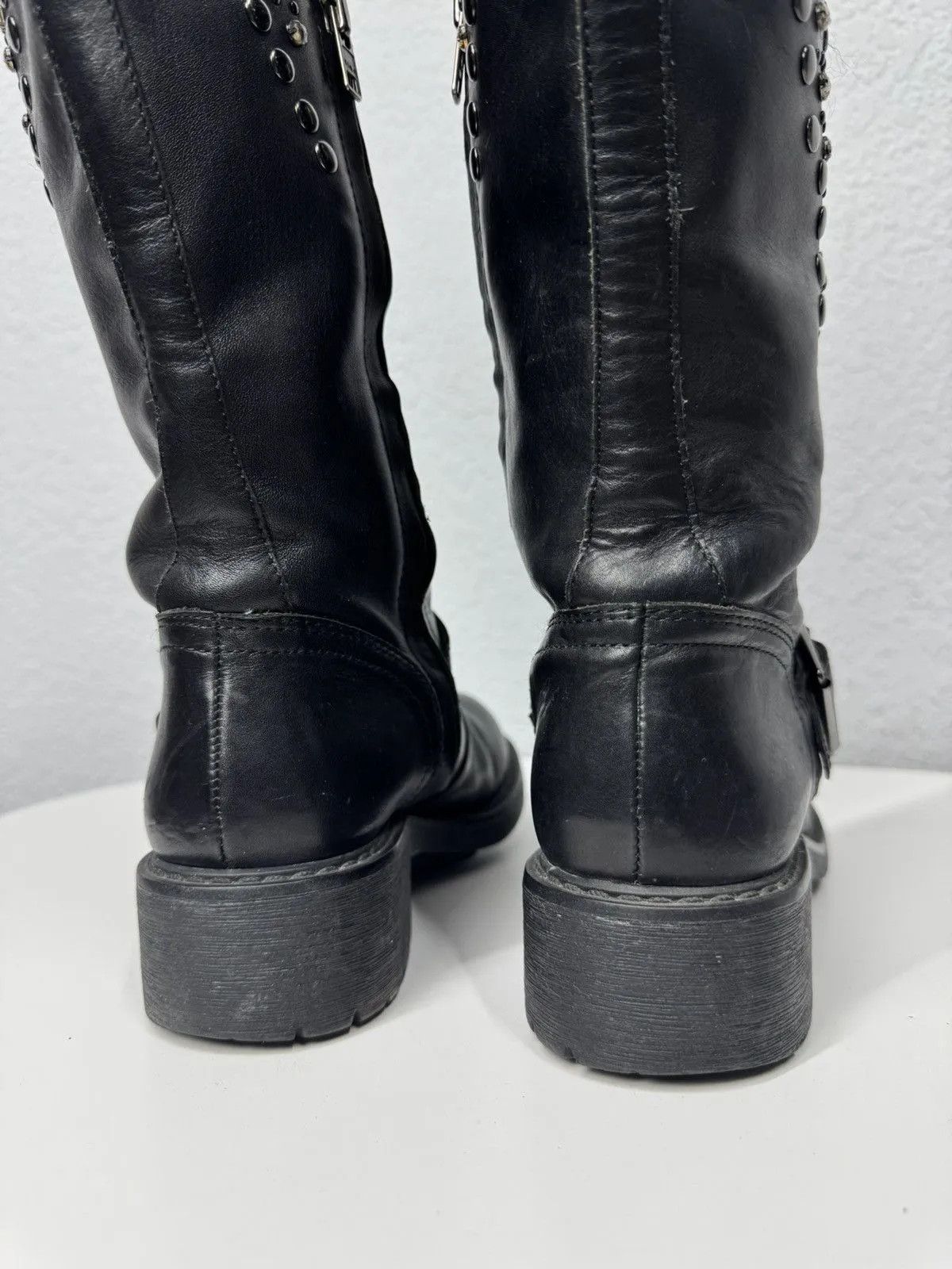 ASH Vintage Leather High Heel Boots Avantgarde Gothic Y2K Guidi Size US 6 / IT 36 - 8 Thumbnail